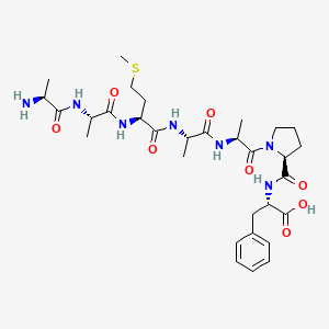 molecular formula C31H47N7O8S B12527324 L-Alanyl-L-alanyl-L-methionyl-L-alanyl-L-alanyl-L-prolyl-L-phenylalanine CAS No. 656221-70-4