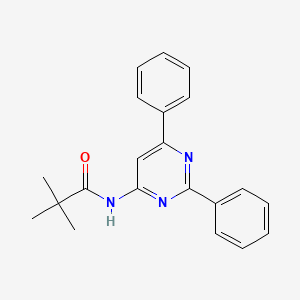 molecular formula C21H21N3O B12527326 N-(2,6-diphenylpyrimidin-4-yl)-2,2-dimethylpropionamide CAS No. 820961-48-6