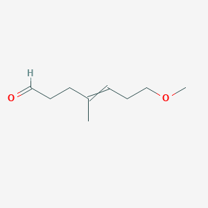 molecular formula C9H16O2 B12527337 7-Methoxy-4-methylhept-4-enal CAS No. 651332-01-3