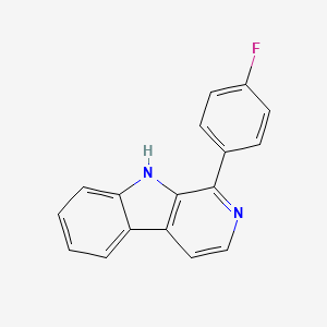 molecular formula C17H11FN2 B12527347 1-(4-fluorophenyl)-9H-pyrido[3,4-b]indole 