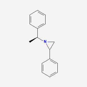 molecular formula C16H17N B12527369 2-Phenyl-1-[(1S)-1-phenylethyl]aziridine CAS No. 666845-40-5