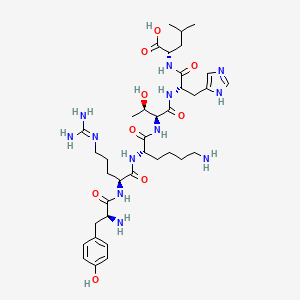 molecular formula C37H60N12O9 B12527394 L-Tyrosyl-N~5~-(diaminomethylidene)-L-ornithyl-L-lysyl-L-threonyl-L-histidyl-L-leucine CAS No. 677007-67-9
