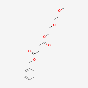 molecular formula C16H22O6 B12527423 Benzyl 2-(2-methoxyethoxy)ethyl butanedioate CAS No. 828918-66-7