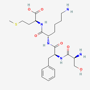molecular formula C23H37N5O6S B12527508 L-Seryl-L-phenylalanyl-L-lysyl-L-methionine CAS No. 798540-06-4