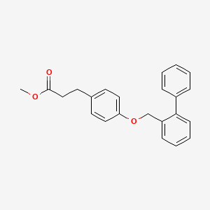 molecular formula C23H22O3 B12527540 Methyl 3-{4-[([1,1'-biphenyl]-2-yl)methoxy]phenyl}propanoate CAS No. 691899-07-7