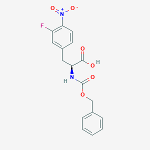 molecular formula C17H15FN2O6 B12527551 L-Phenylalanine, 3-fluoro-4-nitro-N-[(phenylmethoxy)carbonyl]- CAS No. 728007-85-0