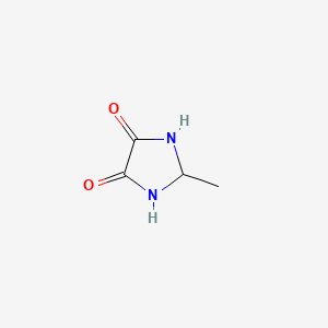 molecular formula C4H6N2O2 B12527554 2-Methylimidazolidine-4,5-dione CAS No. 141916-31-6