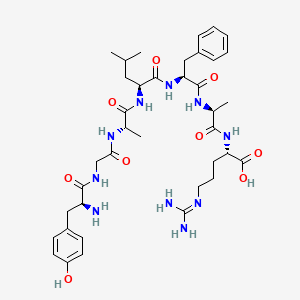 molecular formula C38H56N10O9 B12527561 L-Tyrosylglycyl-L-alanyl-L-leucyl-L-phenylalanyl-L-alanyl-N~5~-(diaminomethylidene)-L-ornithine CAS No. 674297-60-0