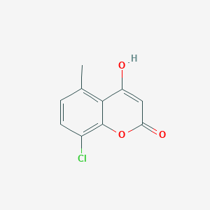 molecular formula C10H7ClO3 B12527607 8-Chloro-4-hydroxy-5-methyl-2H-1-benzopyran-2-one CAS No. 799262-11-6