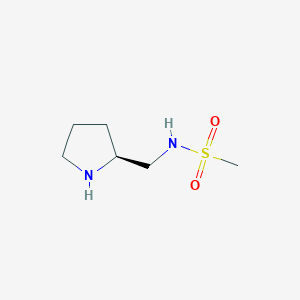 molecular formula C6H14N2O2S B12527643 N-{[(2S)-Pyrrolidin-2-yl]methyl}methanesulfonamide CAS No. 868827-43-4