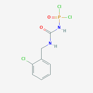 molecular formula C8H8Cl3N2O2P B12527700 Phosphoramidic dichloride, [[[(2-chlorophenyl)methyl]amino]carbonyl]- CAS No. 651731-58-7