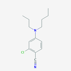 molecular formula C14H19ClN2 B12527730 Benzonitrile, 4-(butylpropylamino)-2-chloro- CAS No. 821776-75-4