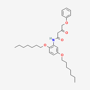 molecular formula C30H43NO5 B12527742 N-[2,5-Bis(heptyloxy)phenyl]-3-oxo-4-phenoxybutanamide CAS No. 797757-69-8