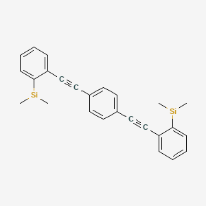 molecular formula C26H24Si2 B12527784 Silane, [1,4-phenylenebis(2,1-ethynediyl-2,1-phenylene)]bis[dimethyl- CAS No. 794512-49-5