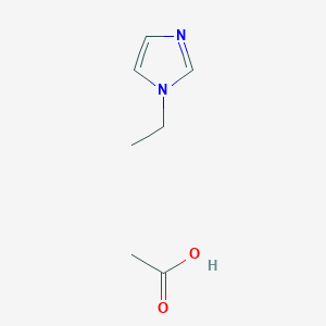 molecular formula C7H12N2O2 B12527797 Acetic acid;1-ethylimidazole CAS No. 811471-09-7