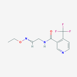 molecular formula C11H12F3N3O2 B12527809 N-[2-(Ethoxyimino)ethyl]-4-(trifluoromethyl)pyridine-3-carboxamide CAS No. 652152-58-4