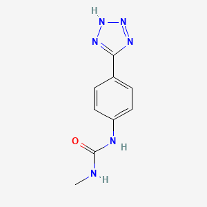 molecular formula C9H10N6O B12527839 N-Methyl-N'-[4-(2H-tetrazol-5-yl)phenyl]urea CAS No. 651769-08-3