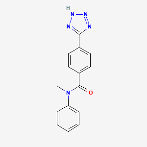 molecular formula C15H13N5O B12527860 N-methyl-N-phenyl-4-(2H-tetrazol-5-yl)benzamide CAS No. 651769-68-5