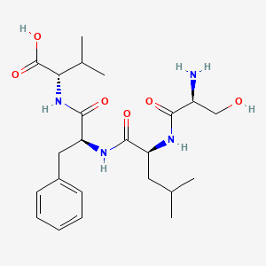 molecular formula C23H36N4O6 B12527937 L-Seryl-L-leucyl-L-phenylalanyl-L-valine CAS No. 798540-75-7