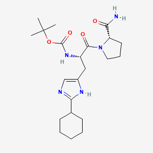 molecular formula C22H35N5O4 B12527959 L-Prolinamide, 2-cyclohexyl-N-[(1,1-dimethylethoxy)carbonyl]-L-histidyl- CAS No. 865874-86-8