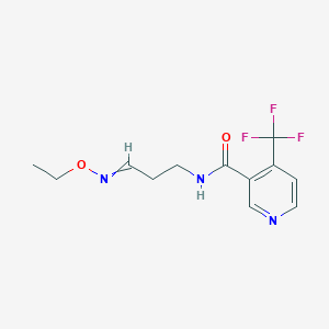 molecular formula C12H14F3N3O2 B12527965 N-[3-(Ethoxyimino)propyl]-4-(trifluoromethyl)pyridine-3-carboxamide CAS No. 652152-97-1