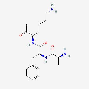 molecular formula C19H30N4O3 B12527966 L-Alanyl-N-[(3R)-7-amino-2-oxoheptan-3-yl]-L-phenylalaninamide CAS No. 729555-60-6