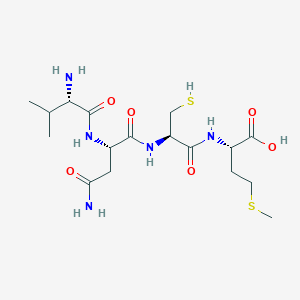 molecular formula C17H31N5O6S2 B12527989 L-Valyl-L-asparaginyl-L-cysteinyl-L-methionine CAS No. 798540-00-8