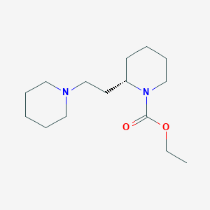 molecular formula C15H28N2O2 B12527991 ethyl (2S)-2-(2-piperidin-1-ylethyl)piperidine-1-carboxylate CAS No. 652144-70-2
