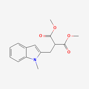 molecular formula C15H17NO4 B12528007 Propanedioic acid, [(1-methyl-1H-indol-2-yl)methyl]-, dimethyl ester CAS No. 656228-35-2