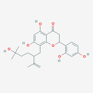 molecular formula C25H30O7 B1252802 2-(2,4-Dihydroxyphenyl)-5,7-dihydroxy-8-(5-hydroxy-5-methyl-2-prop-1-en-2-ylhexyl)-2,3-dihydrochromen-4-one 