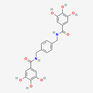 molecular formula C22H20N2O8 B12528032 Benzamide, N,N'-[1,4-phenylenebis(methylene)]bis[3,4,5-trihydroxy- CAS No. 653579-51-2
