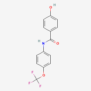 molecular formula C14H10F3NO3 B12528048 4-Hydroxy-N-[4-(trifluoromethoxy)phenyl]benzamide CAS No. 681004-70-6