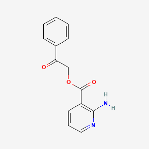 molecular formula C14H12N2O3 B12528053 2-Oxo-2-phenylethyl 2-aminopyridine-3-carboxylate CAS No. 652973-81-4