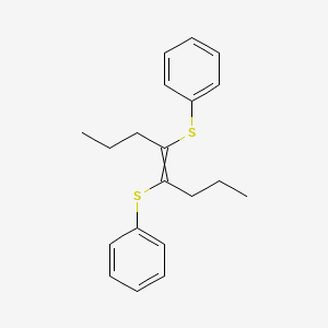 molecular formula C20H24S2 B12528069 1,1'-(Oct-4-ene-4,5-diyldisulfanediyl)dibenzene CAS No. 669723-25-5