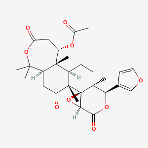 [(1R,2R,4S,7R,8S,11R,12R,13S,18R)-7-(furan-3-yl)-1,8,12,17,17-pentamethyl-5,15,20-trioxo-3,6,16-trioxapentacyclo[9.9.0.02,4.02,8.012,18]icosan-13-yl] acetate