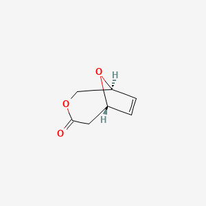 molecular formula C7H8O3 B12528083 (1S,6S)-3,9-dioxabicyclo[4.2.1]non-7-en-4-one CAS No. 862374-39-8