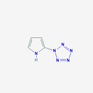 molecular formula C4H4N6 B12528091 (1H-Pyrrol-2-yl)-1H-pentazole CAS No. 652148-67-9