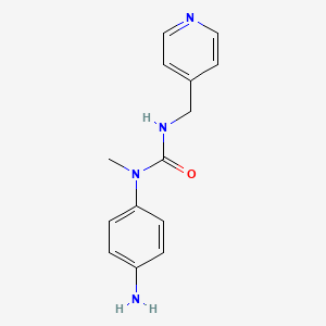 molecular formula C14H16N4O B12528125 N-(4-Aminophenyl)-N-methyl-N'-[(pyridin-4-yl)methyl]urea CAS No. 652140-47-1
