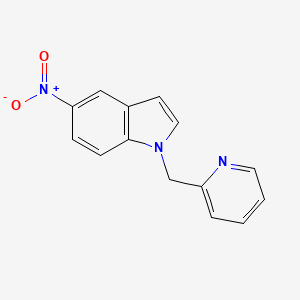 molecular formula C14H11N3O2 B12528129 5-nitro-1-(pyridin-2-ylmethyl)-1H-indole 