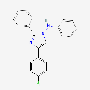 molecular formula C21H16ClN3 B12528136 1H-Imidazol-1-amine, 4-(4-chlorophenyl)-N,2-diphenyl- CAS No. 663933-19-5
