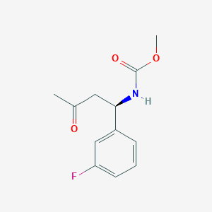 molecular formula C12H14FNO3 B12528147 Methyl [(1R)-1-(3-fluorophenyl)-3-oxobutyl]carbamate CAS No. 865086-32-4