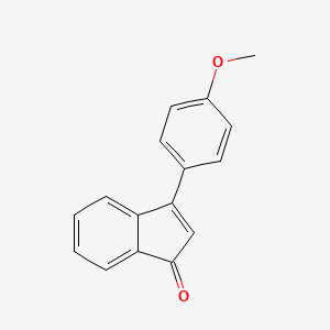 molecular formula C16H12O2 B12528159 1H-Inden-1-one, 3-(4-methoxyphenyl)- CAS No. 705255-91-0