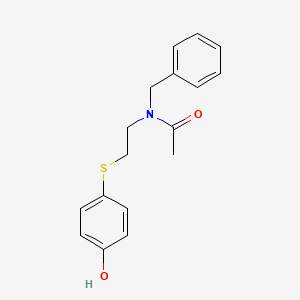 molecular formula C17H19NO2S B12528161 N-Benzyl-N-{2-[(4-hydroxyphenyl)sulfanyl]ethyl}acetamide CAS No. 666847-12-7