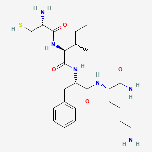 molecular formula C24H40N6O4S B12528166 L-Cysteinyl-L-isoleucyl-L-phenylalanyl-L-lysinamide CAS No. 676144-49-3