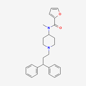 molecular formula C26H30N2O2 B12528191 N-[1-(3,3-Diphenylpropyl)piperidin-4-yl]-N-methylfuran-2-carboxamide CAS No. 821007-58-3