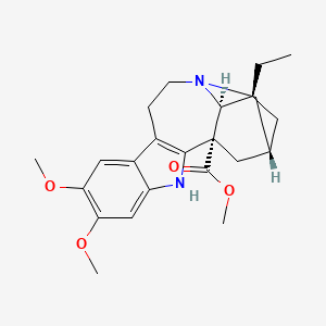 molecular formula C23H30N2O4 B1252822 methyl (1S,15R,17S,18S)-17-ethyl-6,7-dimethoxy-3,13-diazapentacyclo[13.3.1.02,10.04,9.013,18]nonadeca-2(10),4,6,8-tetraene-1-carboxylate 