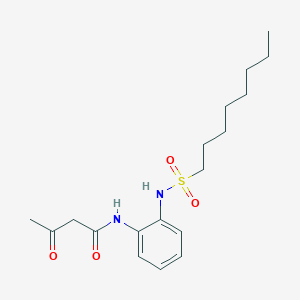 molecular formula C18H28N2O4S B12528246 N-{2-[(Octane-1-sulfonyl)amino]phenyl}-3-oxobutanamide CAS No. 689283-81-6