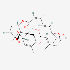 (1R,3R,8R,12E,18E,20Z,24R,25S,26S)-17-(1-hydroxyethyl)-5,13,25-trimethylspiro[2,10,16,23-tetraoxatetracyclo[22.2.1.03,8.08,25]heptacosa-4,12,18,20-tetraene-26,2'-oxirane]-11,22-dione