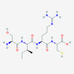 molecular formula C18H35N7O6S B12528287 L-Seryl-L-isoleucyl-N~5~-(diaminomethylidene)-L-ornithyl-L-cysteine CAS No. 798540-11-1