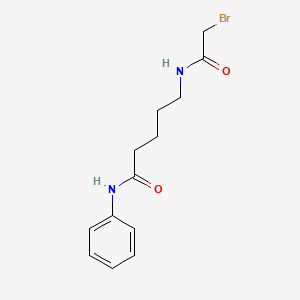 molecular formula C13H17BrN2O2 B12528387 5-(2-Bromoacetamido)-N-phenylpentanamide CAS No. 651768-00-2